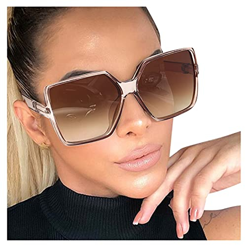 Darringls Polarisierte Sonnenbrille für Damen und Herren Retro, übergroß quadratisch Vintage modisch UV400 Klassische große Metall Sonnenbrille