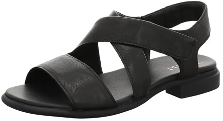 Think! Damen Kamaa Chromfrei Gegerbte Nachhaltige Riemchen Sandale Damen KAMAA Sandale 0000 SCHWARZ 37 EU, 0000 Schwarz, 37 EU