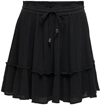 ONLY Onlibiza Life Short Skirt Wvn Noos Falda, Negro, S Mujeres