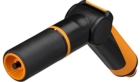 Fiskars Sprühpistole, 2 Funktionen, Mit Strahl- und Spül-Sprühbild, Stufenlose daumengesteuerte Durchflusskontrolle, Universalgröße, Schwarz/Orange, 1065487