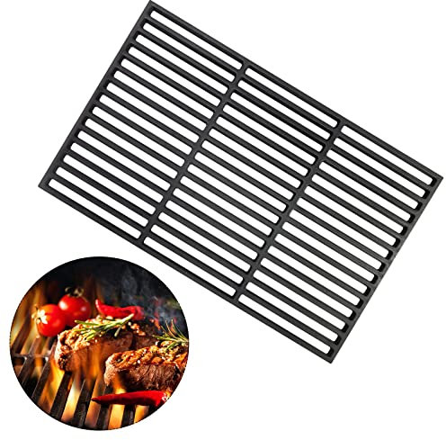 YZNAHRE Gusseisen Grillrost, Rechteck Gussrost Emailliert Grill, Zubehör für BBQ, Massiv und Emailliert, Grillplatten für Gasgrill und Holzkohlegrill, Größen (42 x 28cm)