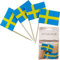 50 Stück * Flaggenpicker + Zahnstocher * für Party und Länderparty | Flag Picks Deko Dekoration Partydeko Fahne Flaggen Länder, Edition: Schweden