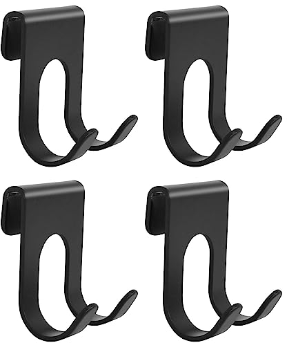 4er Set Haken Duschwand, HandtuchhakenOhne Bohren Aluminium, Rasierer Halterung Dusche,Langlebige Wandhaken,Selbstklebende Haken Ideal für Bad Toilette Küche Büro, Badzubehör (Schwarz)