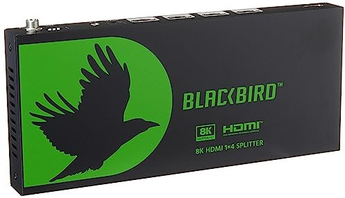 Monoprice Blackbird 8K60 1x4 HDMI Splitter with Audio Extraction, HDMI 2.1, HDCP 2.3, for Xbox, HDTV, Computer, Projector, PS4, Fire Stick