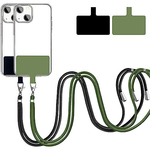 PLABBDPL Cordino per Cellulare Telefono 2Pcs Universale Catena Regolabile Rimovibile Cordino Tracolla Telefono per Compatibile con Maggior Parte Degli Smartphone Tracolla in Nylon