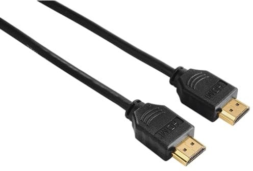 Hama Cable HDMI (conector HDMI, cable, 10,2 Gbit/s, 1080p, Full HD, chapado en oro, 3 m) negro