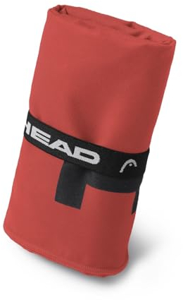 HEAD Active - Asciugamano Microfibra con Elastico, Asciugamano Palestra Leggero Rapida Asciugatura, Valido come Telo Multiuso - Asciugamani Bagno Assorbente e Salvaspazio da Viaggio, 70x140, Lava Red