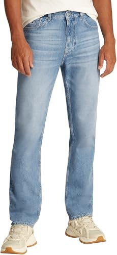 Tommy Jeans Herren Jeans Hose Ryan Regular Straight Fit, Blau (Denim Light), 33W/30L