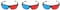 # 3X Rot Blau/Cyan Anaglyph Einfache 3D-Brille 3D-Spiel (Extra Upgrade) (Black, One Size)