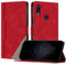 Netany Funda para Xiaomi Redmi 7, Funda Libro de Cuero con Ranura Cierre Magnético Soporte Plegable Carcasa Protectora (Rojo)