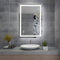 MIQU Bathroom Mirror with LED Light 500 x 700mm, Illuminated Large Wall Mounted Vanity Mirror with Shaver Socket, Touch Switch & Anti-Fog Demister for Bath, Bedroom, Dressing Room