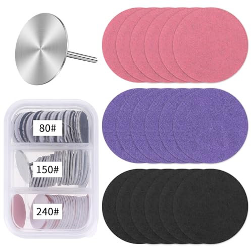 60 Stk Pediküre Schleifscheiben, 25mm Feet Grinder Schleifpapier, Ersatz-Scheiben-Werkzeug für Hornhaut Nagelhautentferner Maniküre