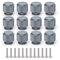 Bwintech 12 Stück grau eloxiert gerändelt Schrank Griffe,Single Hole Cupboard Knobs,Schrank,Garderobe,Schublade Griffe
