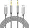 Apple MFi Certified Aux Cord for iPhone, 2 Pack Lightning to 3.5mm Audio Jack Adapter, 3.3FT Lightning to Aux Cable for Car Home Stereo/Speaker/Headphone Compatible with iPhone 14 13 12 11 XS XR X 8 7