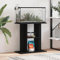 Mengtu Aquariumständer Aquariumregal Fischtankständer Aquarium Unterschrank mit 3 Ablagen, Aquarium Tisch Aquarienschrank Terrarium Schrank Schwarz 60x30x60 cm Holzwerkstoff