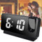Projection Alarm Clock with Weather Station for Bedrooms, Projector Clocks with Function, Indoor Outdoor Thermometer Wireless, Temperature Humidity Monitor and Weather,Black