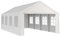 Warmiehomy 4M x 8M Gazebos with Removable Sides, Large Garden Marquee Gazebos with Mesh Windows, Outdoor Heavy Duty Pop up Gazebos for Camping, Party, Wedding, Carport, 400x800x305 cm, White
