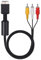 LogiCell TV AV Audio Video 3 Cinch Kabel 1,8 m für Sony Playstation PS1 PSX PS2 PS3 Slim Schwarz RCA Videokabel Replacement Analog Composite Cable