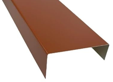 1 m U - Winkel Profil Winkel Abdeckprofil U Leiste Ublech Abdeckung Kantblech (Alu rot RAL 8004, A=50 B=100 C=50 mm)