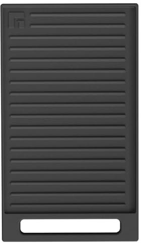 GASLAND GDS25C - Piastra piatta con manico per piani cottura a gas, ghisa, antiruggine, accessori, distribuzione uniforme del calore, robusta piastra per carne, pesce e verdure