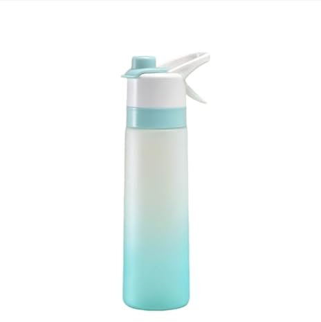 Constprog Botella de agua deportiva de 700 ml con atomizador para refrescarse, taza de agua (azul)
