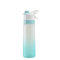 Constprog Botella de agua deportiva de 700 ml con atomizador para refrescarse, taza de agua (azul)