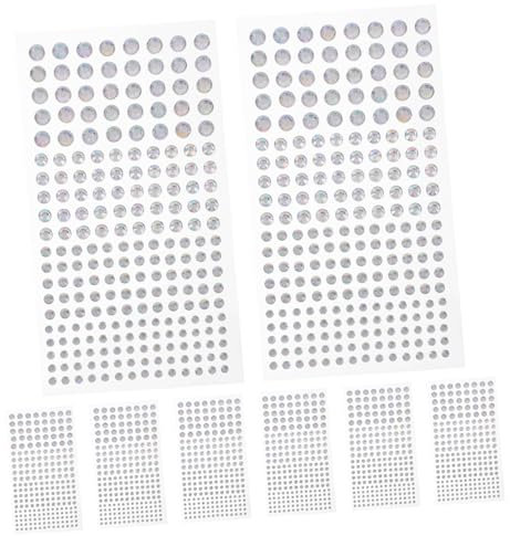 DIYEAH 8blätter Gesicht Edelsteine Aufkleber Selbstklebende Glitzer Juwelen Für Festivals Karneval Halloween Und Mehr Hautfreundliche Strasssteine Für Kreative Makeup-Dekorationen