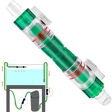 Ruhnjyg Valve de Tuyau d'aquarium - Adaptateur de connecteur de Filtre d'aquarium de 16/22 mm avec poignée à dégagement Rapide - Valve de contrôle de Pompe à air pour Aquarium Frais et - 16 mm
