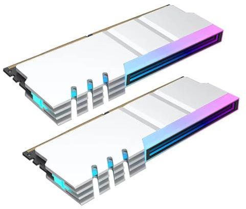 Suoumwa Computer DDR4 DDR5 5V ARGB Sync Memory Module Radiator PC RGB Colorful Ram Cooler Heatsink Cooling Shim Armor White