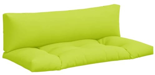 vidaXL Palettenkissen 2-TLG., Palettenpolster für Europaletten, Palettensofa Kissen Indoor Outdoor, Palettenauflage Sitzkissen Rückenkissen, Hellgrün Stoff