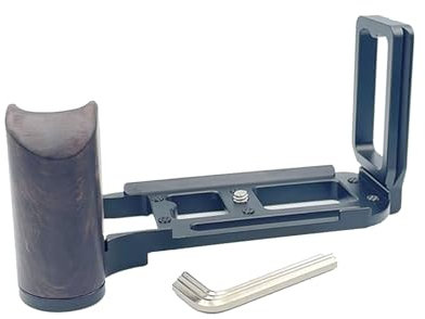 SZZCNOX Arca Plaque en L à dégagement rapide pour appareil photo Nikon DF Micro-simple, double poignée en ébène en forme de L pour accessoires d'appareil photo Nikon DF, avec trou fileté 6,35 mm et