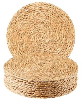 Hopbucan Runde Gewebte Tischsets im 10er-Set, 12-Boho-Rattan-Tischsets, Handgewebte Tischsets, für Esstisch, Zuhause, Hochzeit