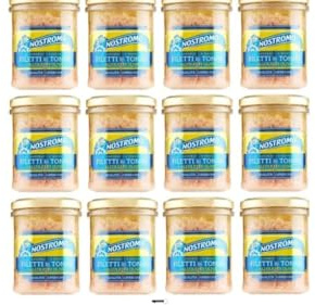 12er-Pack Nostromo Thunfisch Filetti di Tonno all'Olio di Oliva,Thunfischfilets in Olivenöl,180g Glas + 1 italy shop service keyring