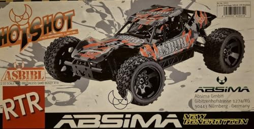 RC Buggy Absima Hot Shot Series 12212 Sand Buggy ASB1 1:10 Green Power Elektro Modellauto Sand Buggy ASB1BL 4WD Brushless RTR Waterproof