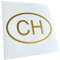 Kiwistar - Autoaufkleber - Gold - 15x10cm Schweiz CH - Heckscheibe Auto Aufkleber wetterfest für Kfz LKW Mofa Truck - Sticker außen selbstklebend Tuning Zubehör für Fenster Fahrzeug Scheibe