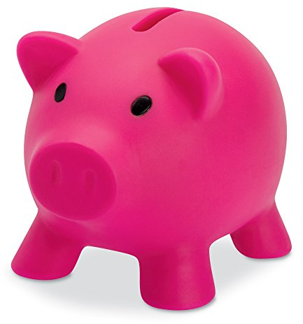 Sparschwein aus PVC mit ABS-Pfoten, fuchsie