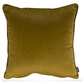 H.O.C.K. Nobile Samt Kissen inkl. Füllung Kuschelkissen Sofakissen Couchkissen (Yellow-Green 024, 50 x 50 cm)