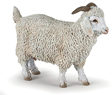 Papo - Realistische Angoraziege-Figur - 3 Jahre + - Kollektion Leben auf dem Bauernhof - Lernspiel Bauernhoftiere - Geschenkidee Spielzeug für Mädchen und Jungen