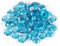 WGV Lot de 500 billes plates en verre pour remplissage de vase, mariage, décoration, pierres en cristal, turquoise (2,3 kg, environ 500 pièces)