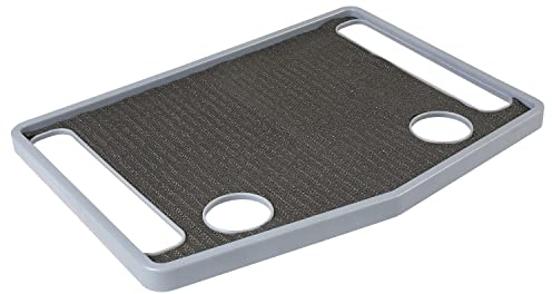 Support Plus Walker Tray Table - Mobility Table Tray for Walker, Non Slip Walker Tray Mat, Walker Accessories Mat, Cup Holder for Walker (21x16) - Gray