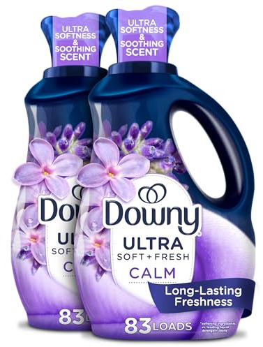 Downy Infusions CALM Liquid Fabric Softener, Soothing Lavender And Vanilla Bean, 56 Fl Oz, Fabric Conditioner For Softness And Scent, Pack of 2