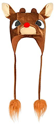 W WIDMANN MILANO Party Fashion 09772 - Rentierhut aus Plüsch, Rudolph, Rentier, Weihnachten, Santa Claus, Hut, Kopfschmuck, Accessoire, Karneval, Mottoparty