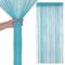Trimming Shop String Curtains Glitter Fringe Panel Fly Screen Doorway Curtain Closet Window Doors Sequin Sheer Room Divider Tassel for Doorway, Windows, Home Decoration, 200cm x 90cm, Turquoise