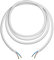 ledscom.de Cable textil, 3 m, blanco, 2 x 0,75 mm², cubierta textil H03VV-F