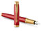 Parker IM Fountain Pen Premium Red Lacquer with Gold Trim Medium Point with Blue Ink Cartridge Gift Box