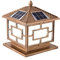 LED Outdoor Solar wasserdichte Mastlampe Ein Licht Vier Farben Einstellbares Säulenlicht Acryl Lampenschirm Mastlampe mit hoher Lichtdurchlässigkeit Beleuchtung der Eingangstür der Gartenvilla