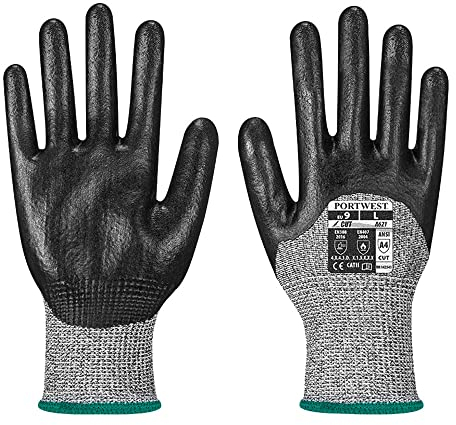 Guantes De Jardinería De Trabajo For Hombres, Guantes De Nitrilo Ligero, Guantes Resistentes A Los Cortados, Agarre, 12 Pares (Size : M)