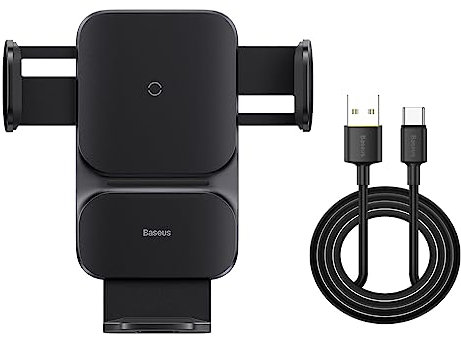 Baseus Wisdom KFZ-Halterung für Zigarettenanzünder, kabellos, mit Netzteil, Weiß