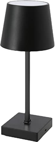 MIJOMA kabellose LED-Tischlampe LED Akku-Tischleuchte mit Touch-Schalter, dimmbar kabellos tragbar, Leselampe Nachttischlampe für Wohnzimmer, Schlafzimmer, Schreibtisch, Lesen (Schwarz - 26 cm)