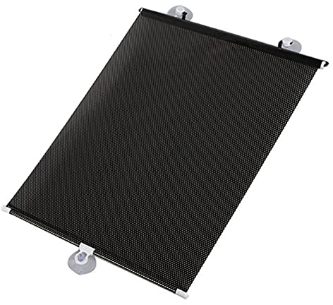 Bassulouda Cortinas opacas con ventosa enrollables para salón, cocina, oficina, coche, ventana, perforada